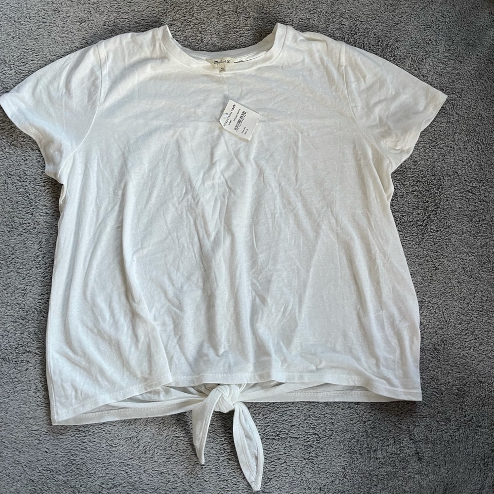Madewell Knit Back Tee White